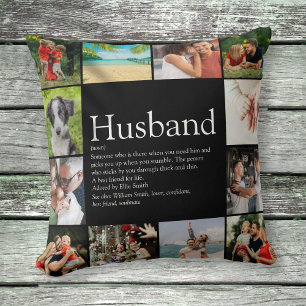 Husband Definition Quote Photo Collage Kussen