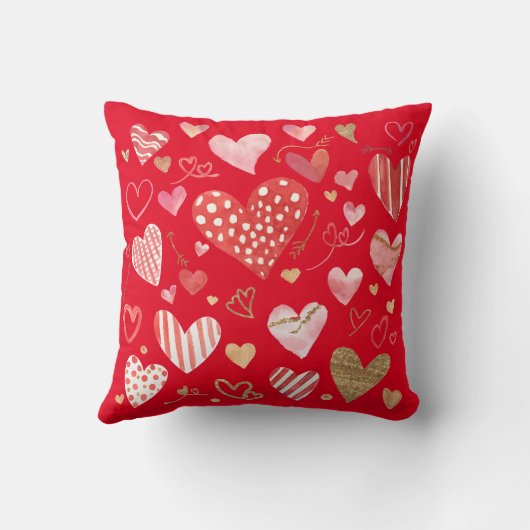 Husband Definition Script Red Love Heart Kussen (Achterkant)