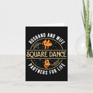 Husband en Wife Cute Square danserende partner A S Kaart