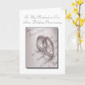 Husband en Wife Silver Wedding Jubileum Kaart (Gele Bloem)