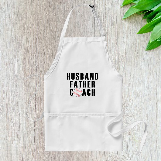 Husband Father Coach Baseball Dad Quote Standaard Schort