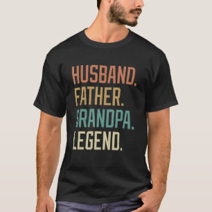 Husband Father Grandpa Legend Vaderdag Birthda T-shirt