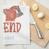 Husband Father Leaf Blower Legend Novelty Theedoek (Quarter Fold)