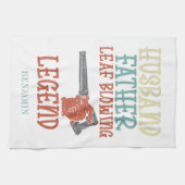 Husband Father Leaf Blower Legend Novelty Theedoek (Horizontaal)
