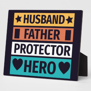 Husband Father Protector Hero Plaque Fotoplaat