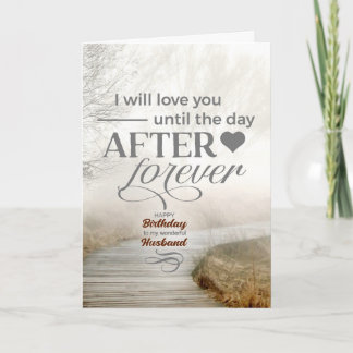 Husband Foggy Coastal Path Romantic Birthday Kaart