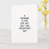 Husband Forever Not Just Valentines Card Kaart (Gele Bloem)