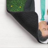 Husband Foto met donkerblauwe tekst Muismat (Hoek)