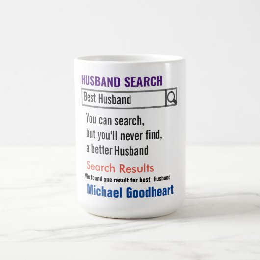 Husband Funny Search Gift Mok (Center)