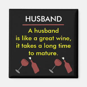 HUSBAND Funny Wine Magnet Magneet