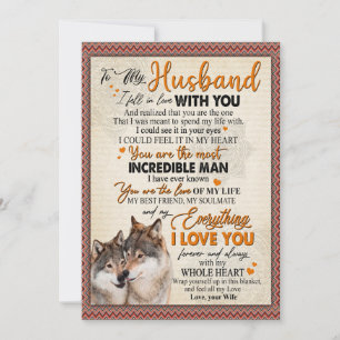 Husband Gift   Brief aan mijn man van vrouw Feestdagenkaart