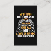 Husband Heaven Forever Angel Memory widow Hubby Visitekaartje (Voorkant)