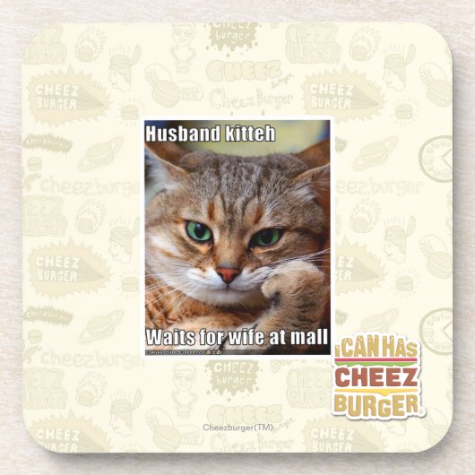Husband Kitteh Bier Onderzetter (Voorkant)