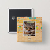 Husband Kitteh Vierkante Button 5,1 Cm (Voorkant /achterkant)