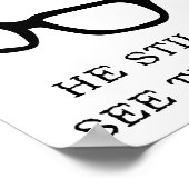 Husband New Glasses Funny Poster (Hoek)