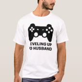 Husband-niveau | Funny Wedding Gamer T-shirt (Voorkant)
