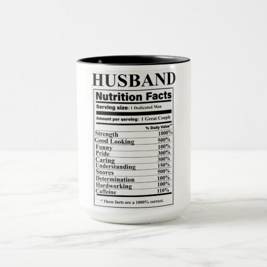 Husband Nutrition Facts Mok (Midden)