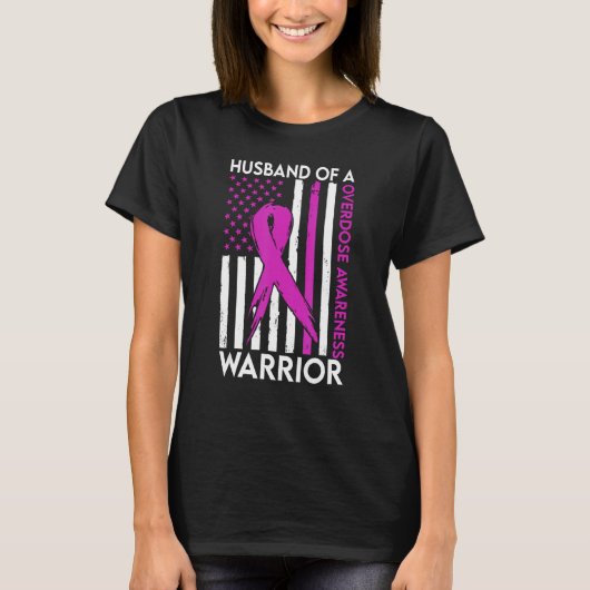 Husband Of A Warrior Overdose Awareness Support Sq T-shirt (Voorkant)