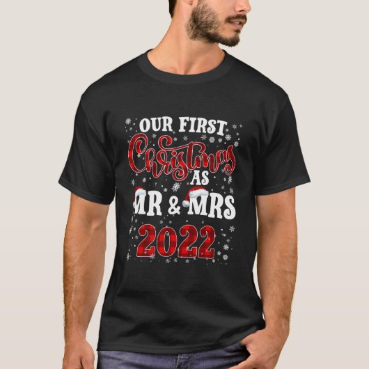 Husband Our First As Mr Mrs 2022 T-shirt (Voorkant)