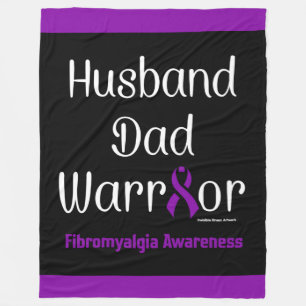 Husband Pap Warrior.. Fibro Fleece Deken
