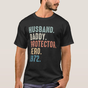 Husband papa beschermer Hero Best Dad Gift sinds 1 T-shirt