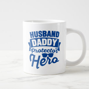 Husband.Papa. Beschermer. Hero. Extra Grote Beker