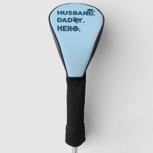 Husband.Papa. Hero. Grafisch Retro Golfheadcover