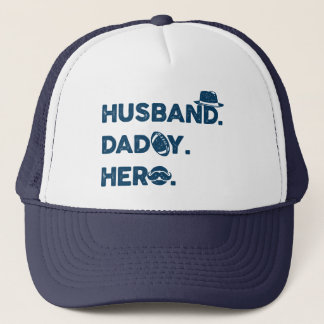 Husband. Papa. Hero. Retro grafisch Trucker Pet