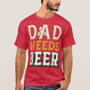 Husband Papa papa Beer Grootvader vader D T-shirt
