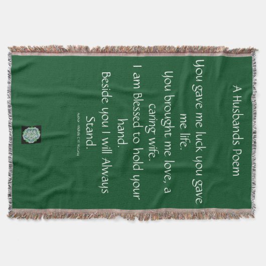 Husband Poem Blanket Deken (Voorkant)