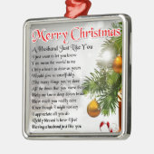 Husband Poem - kerstontwerp Metalen Ornament (Links)