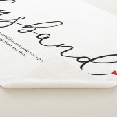 Husband Red Love Heart Elegant Script Definition Sherpa Deken (3/4)