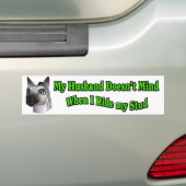 Husband Ride Stud Bumpersticker Horse Funny (Op auto)