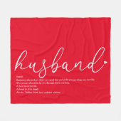 Husband Script Liefde Hart Definitie Rood Fleece Deken (Voorkant (Horizontaal))