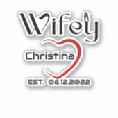 Husband Wife bijpassende Huwelijksjubileum Sticker (Voorkant)