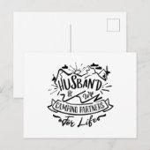 husband & wife camping partners for life briefkaart (Voorkant / Achterkant)