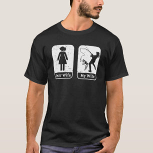 Husband Wife Vist partners Fisherman Fisherwoma T-shirt