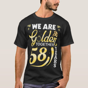 Husband Wife We zijn Golden samen 58 jaar Marri T-shirt