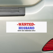 HUSBAND WILDE! BUMPERSTICKER (Op auto)