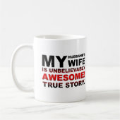 Husband's Geweldige vrouw Funny Mug Koffiemok (Links)