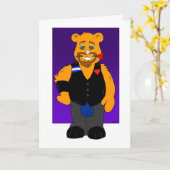 Husbear : Carte de voeux gaie (AMOUR) (Fleur jaune)