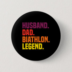 Husbynd Dad Biathlon Legend Ronde Button 5,7 Cm