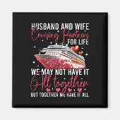 Husbynd Vrouw Cruising Jubileum Trip 2025 Honeym Magneet (Voorkant)
