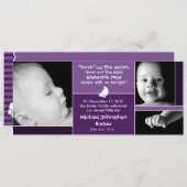 Hush dit que la Faire-part de naissance de la Lune (Devant / Derrière)