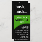 hush , hush verjaardag verrassing kaart (Voorkant / Achterkant)