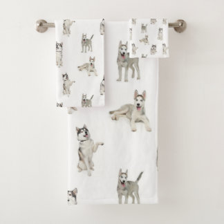 HUSKIES BAD HANDDOEK