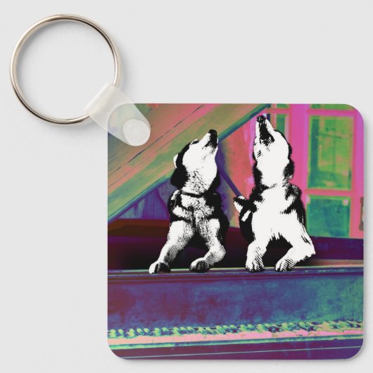 Huskies Howlin' Blues Keychain (Voorkant)