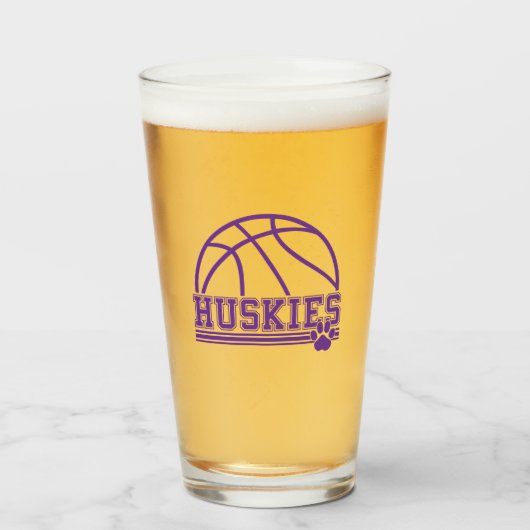 Huskies Paw Beer Glas (Voorkant gevuld)