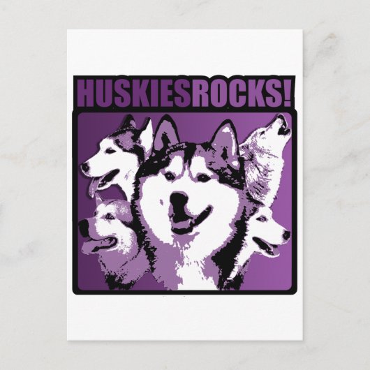 Huskies Rock! Briefkaart (Voorkant)