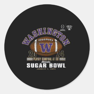 Huskies Sugar Bowl 2024 GVB Football  Logo Ronde Sticker